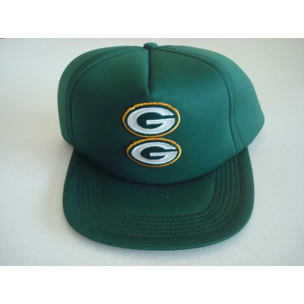 GREEN BAY PACKERS ‎  90S GOLF BEACH SNAPBACK HAT CAP VINTAGE F1